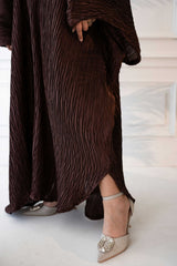 Cocoa Pleats Kaftan DrapeTribe