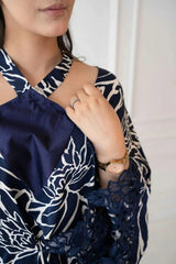 Navy Flora Kaftan Gown Everyday Chic