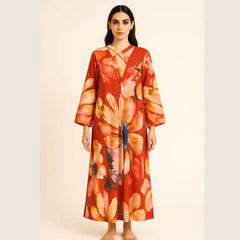 Red Blossom Kaftan DrapeTribe