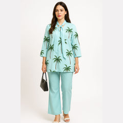 Aqua Bloom Cord Set DrapeTribe