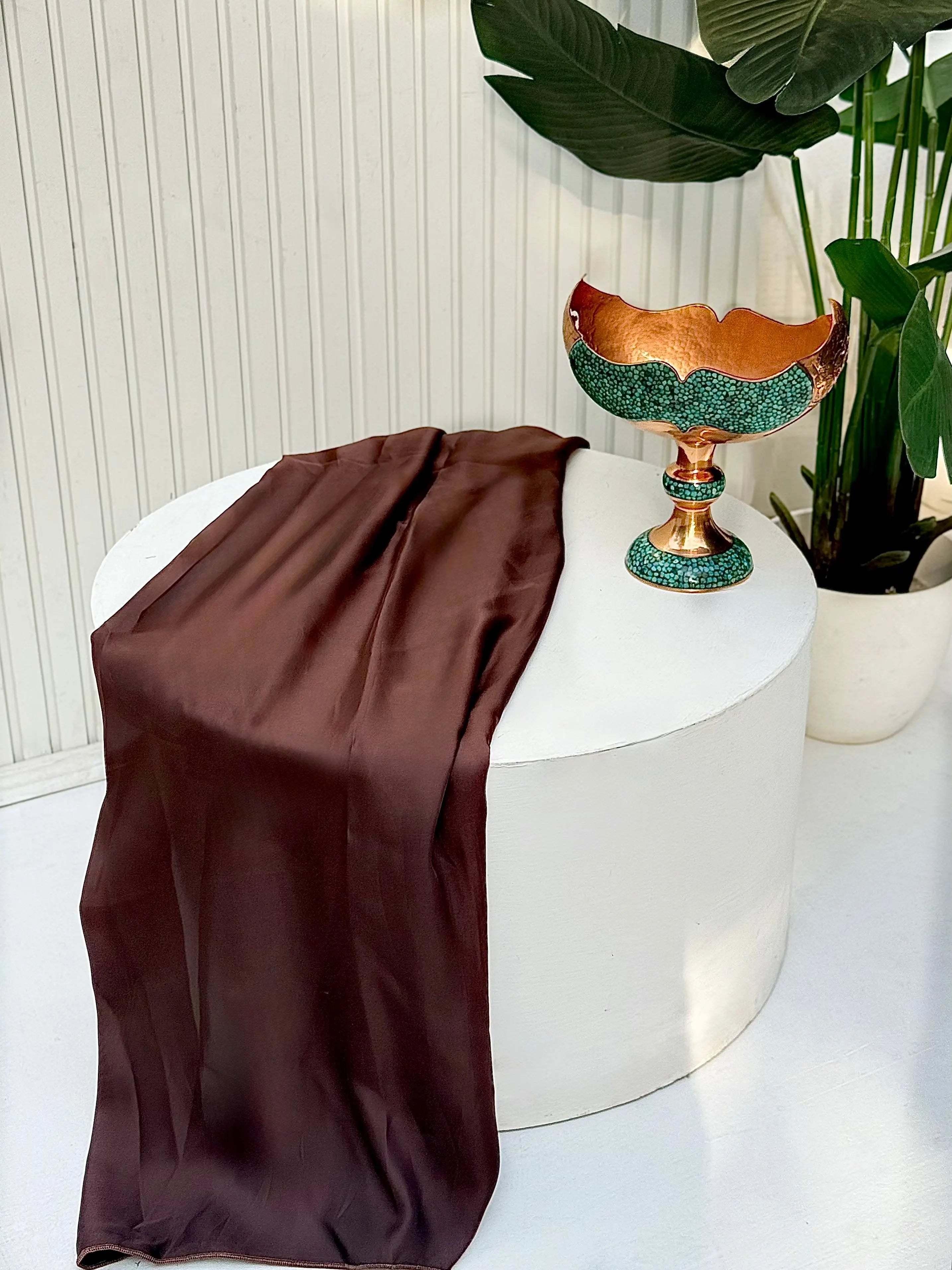 Cocoa Pleats Kaftan DrapeTribe