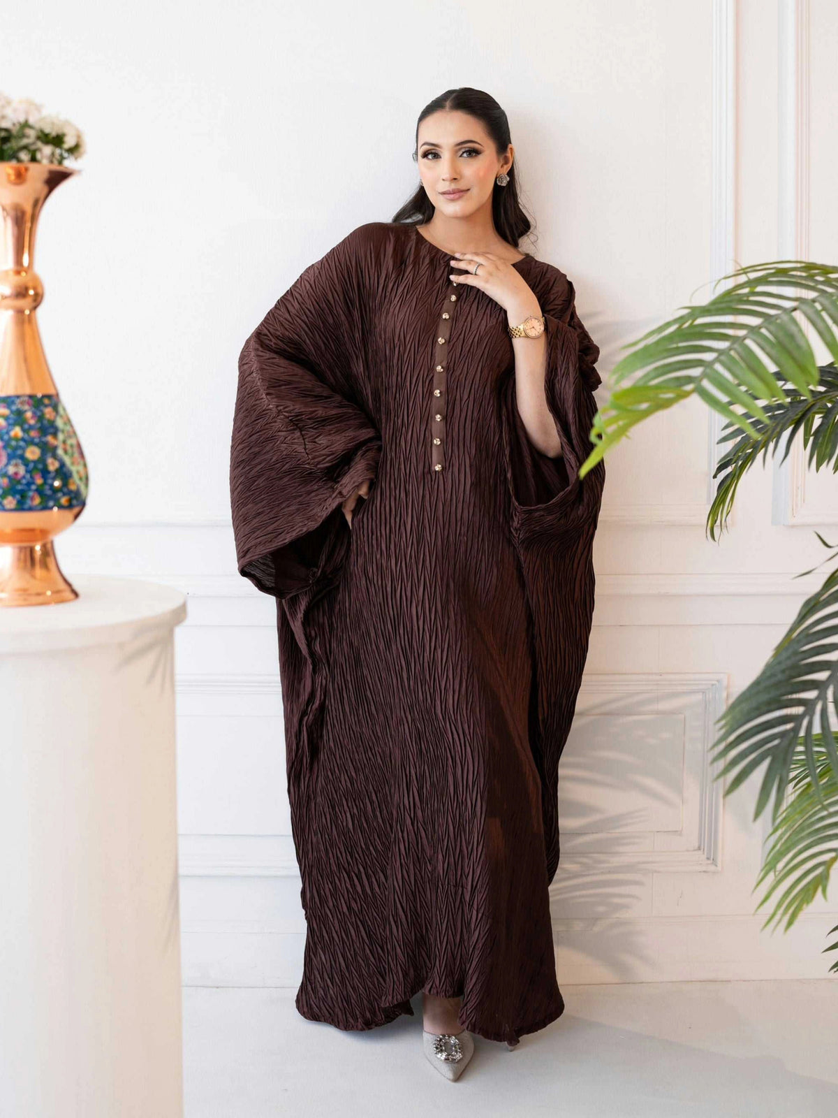 Cocoa Pleats Kaftan Everyday Chic