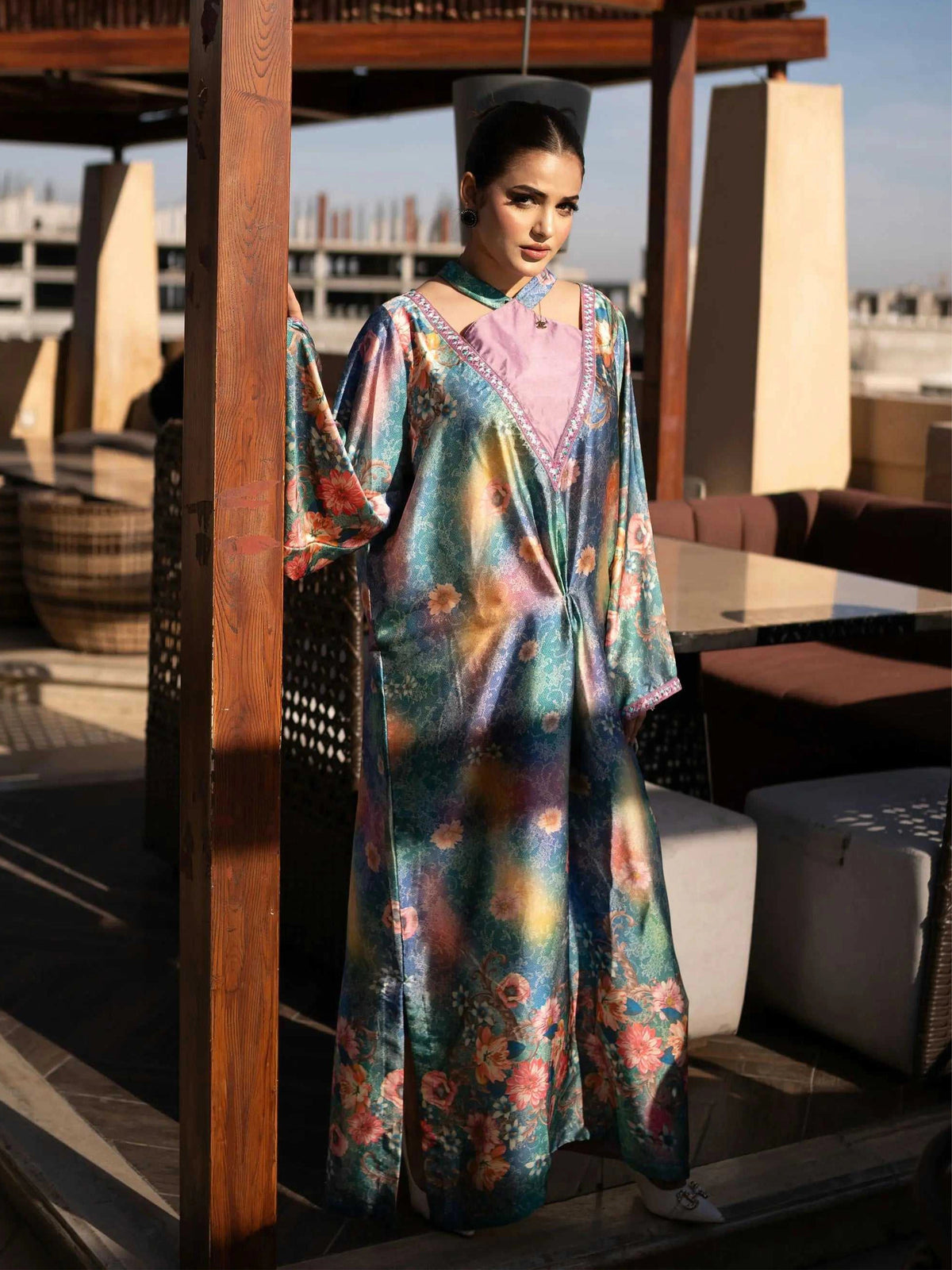 Twilight Bloom Kaftan Statement Drapes