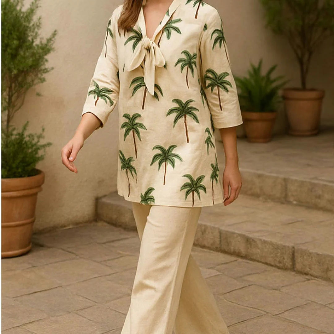 Palm Breeze 2 piece  Cord Set DrapeTribe