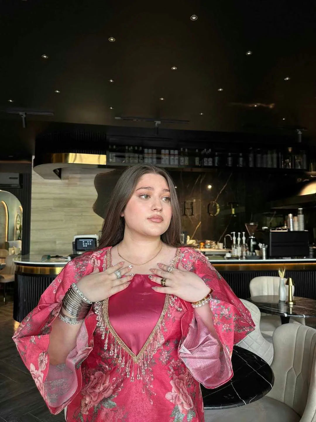 Rosé Bloom Set Statement Drapes
